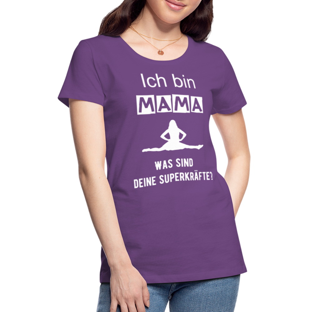 Frauen Premium T-Shirt - Mama Superkräfte - Lila