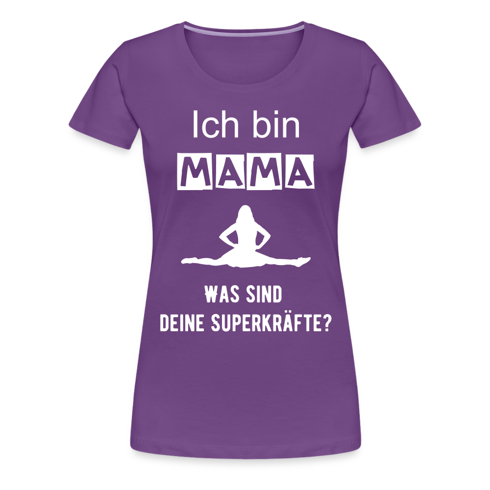 Frauen Premium T-Shirt - Mama Superkräfte - Lila