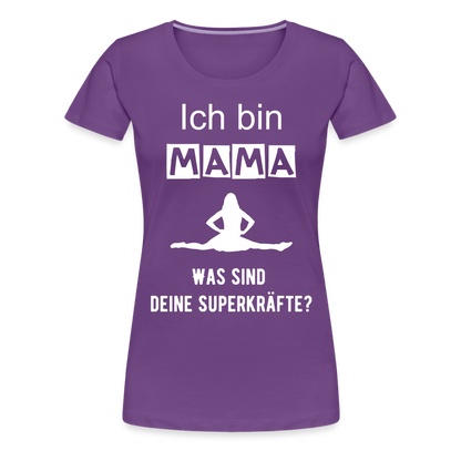 Frauen Premium T-Shirt - Mama Superkräfte - Lila