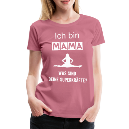 Frauen Premium T-Shirt - Mama Superkräfte - Malve