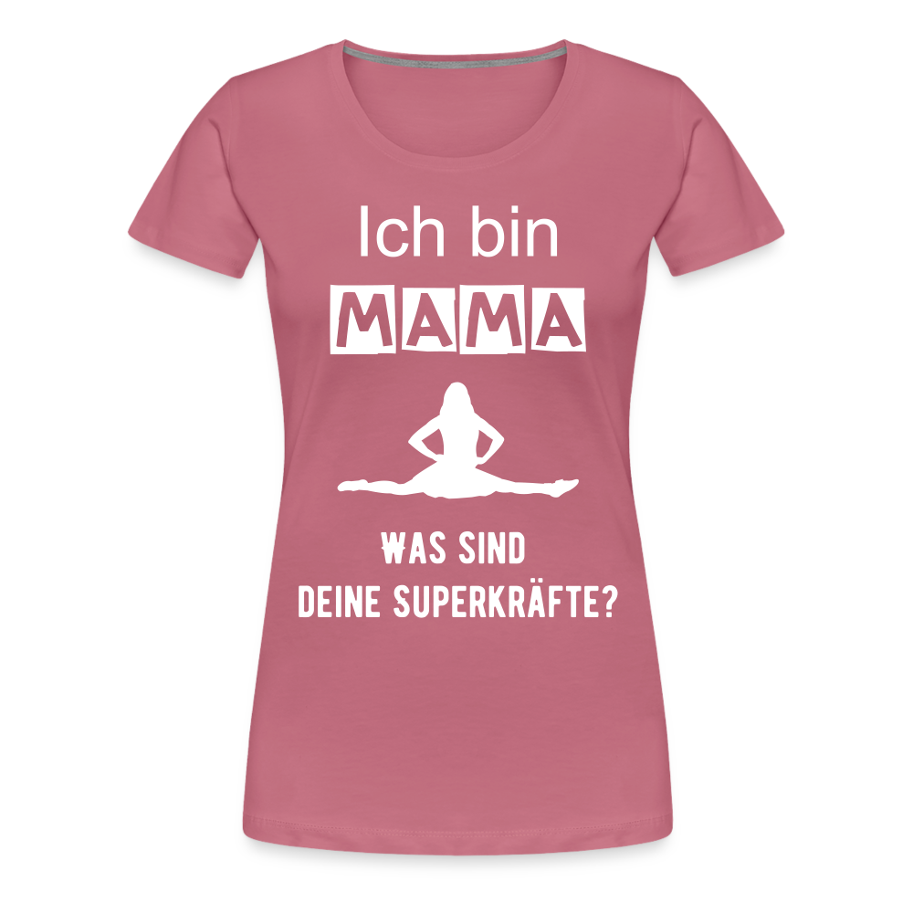 Frauen Premium T-Shirt - Mama Superkräfte - Malve