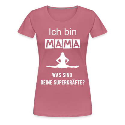 Frauen Premium T-Shirt - Mama Superkräfte - Malve