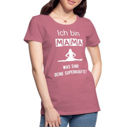 Frauen Premium T-Shirt - Mama Superkräfte - Malve