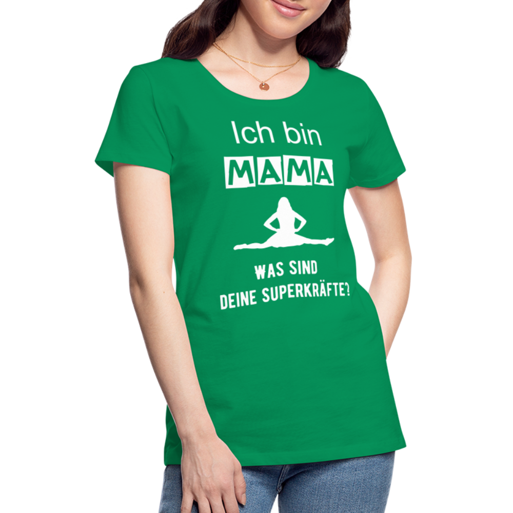 Frauen Premium T-Shirt - Mama Superkräfte - Kelly Green