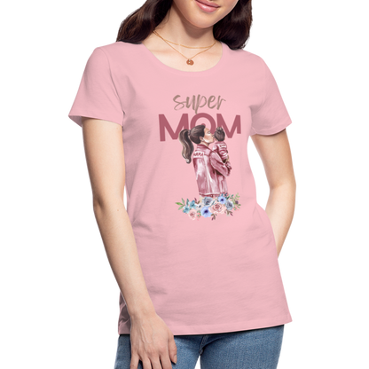 Frauen Premium T-Shirt - Super Mom Floral - Hellrosa