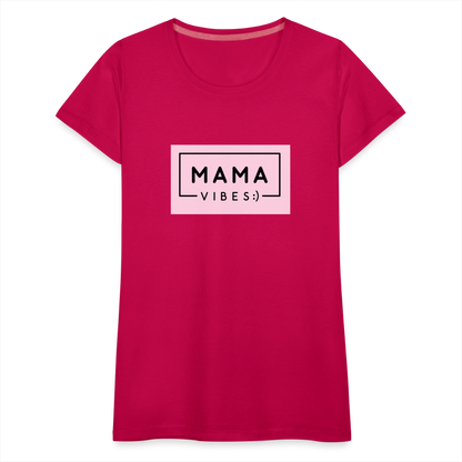 Frauen Premium T-Shirt - Mama Vibes - dunkles Pink