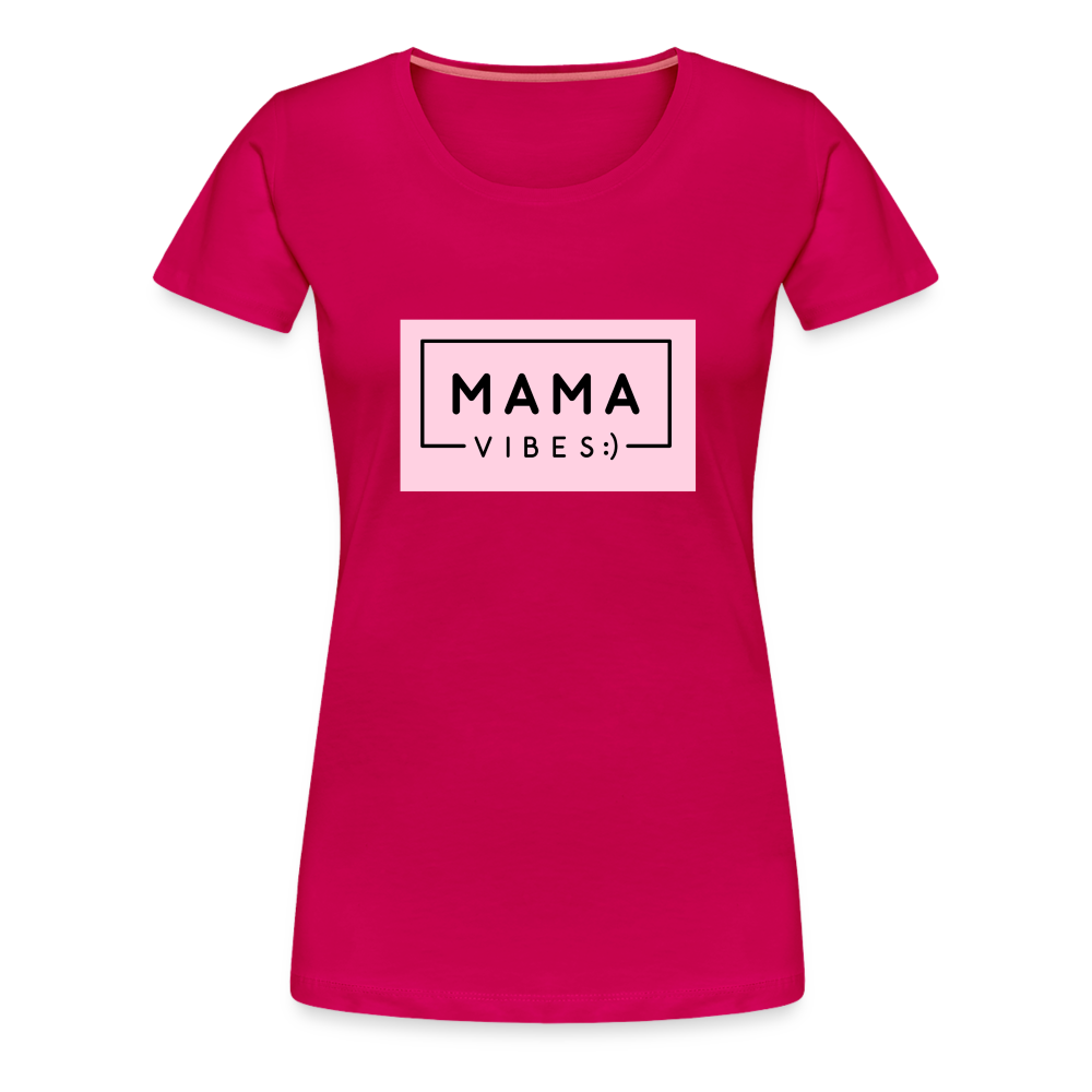 Frauen Premium T-Shirt - Mama Vibes - dunkles Pink