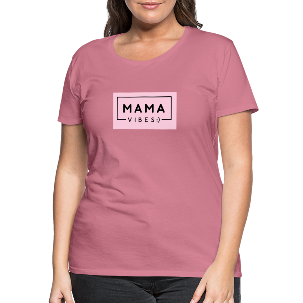 Frauen Premium T-Shirt - Mama Vibes - Malve