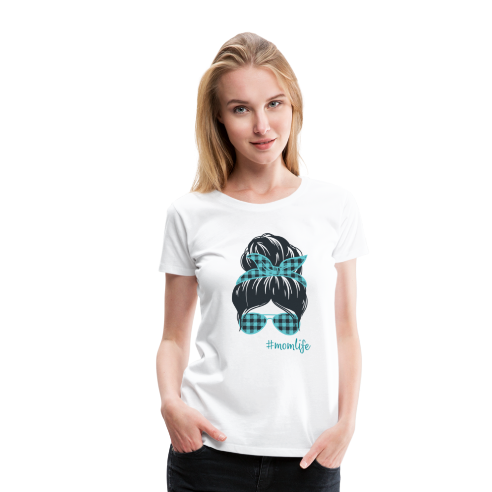 Frauen Premium T-Shirt - #momlife - weiß