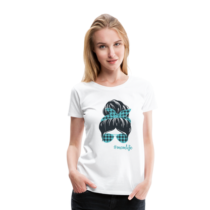 Frauen Premium T-Shirt - #momlife - weiß