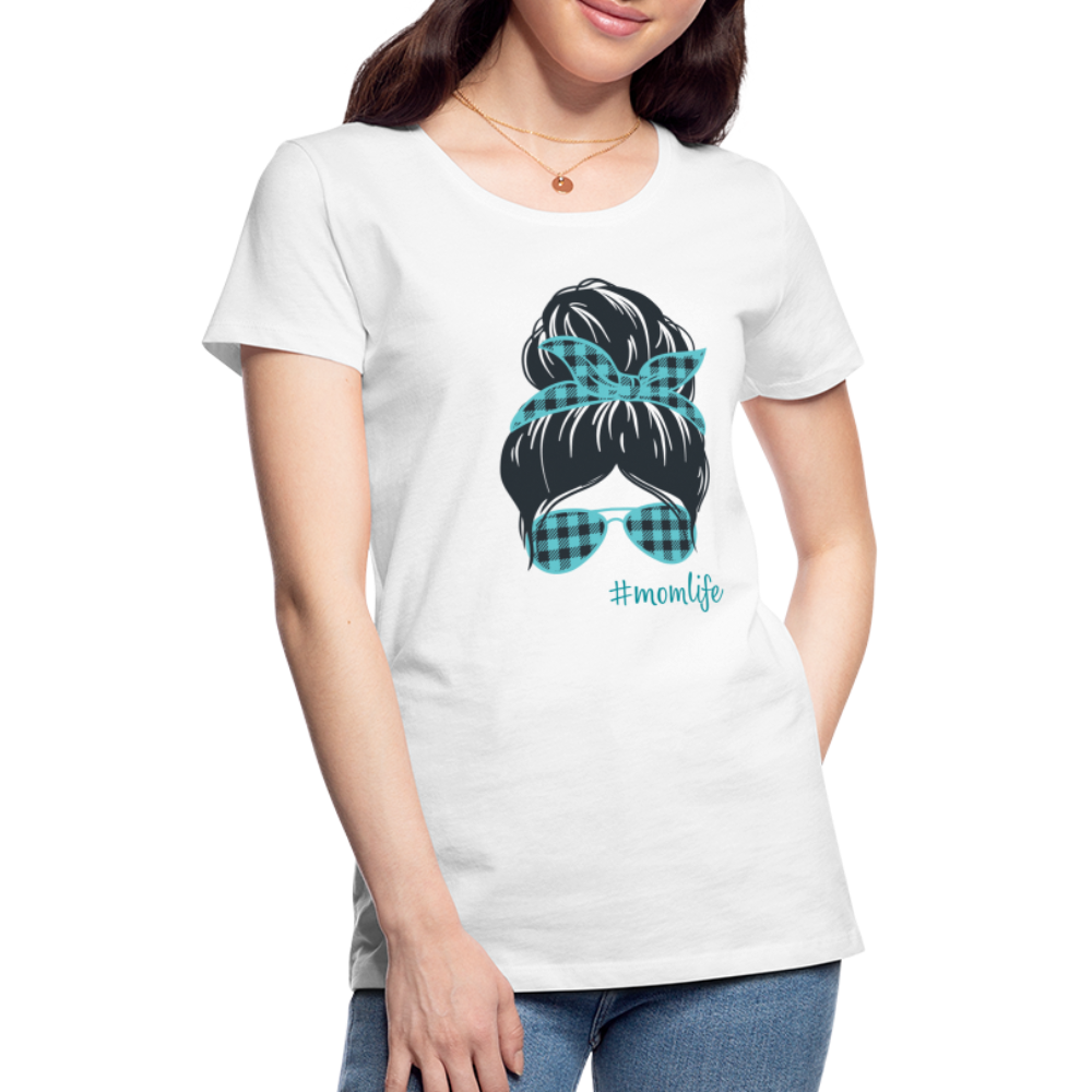 Frauen Premium T-Shirt - #momlife - weiß