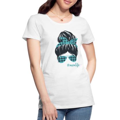 Frauen Premium T-Shirt - #momlife - weiß