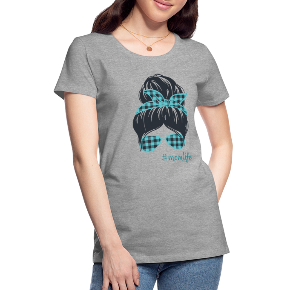 Frauen Premium T-Shirt - #momlife - Grau meliert