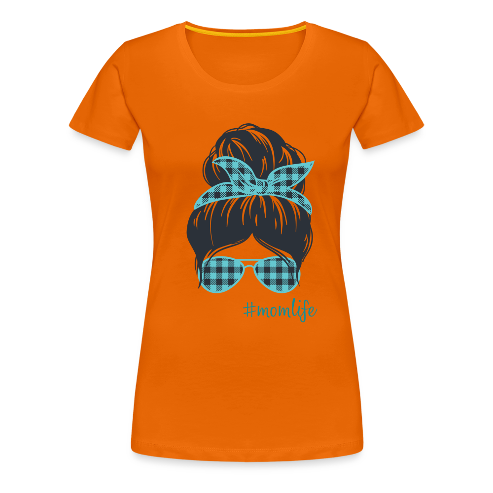 Frauen Premium T-Shirt - #momlife - Orange