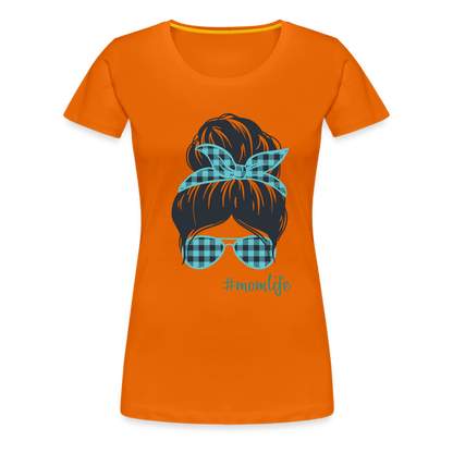 Frauen Premium T-Shirt - #momlife - Orange