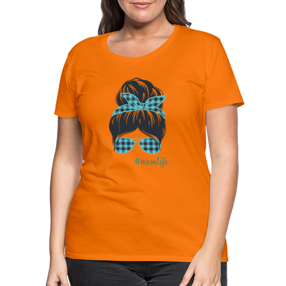 Frauen Premium T-Shirt - #momlife - Orange