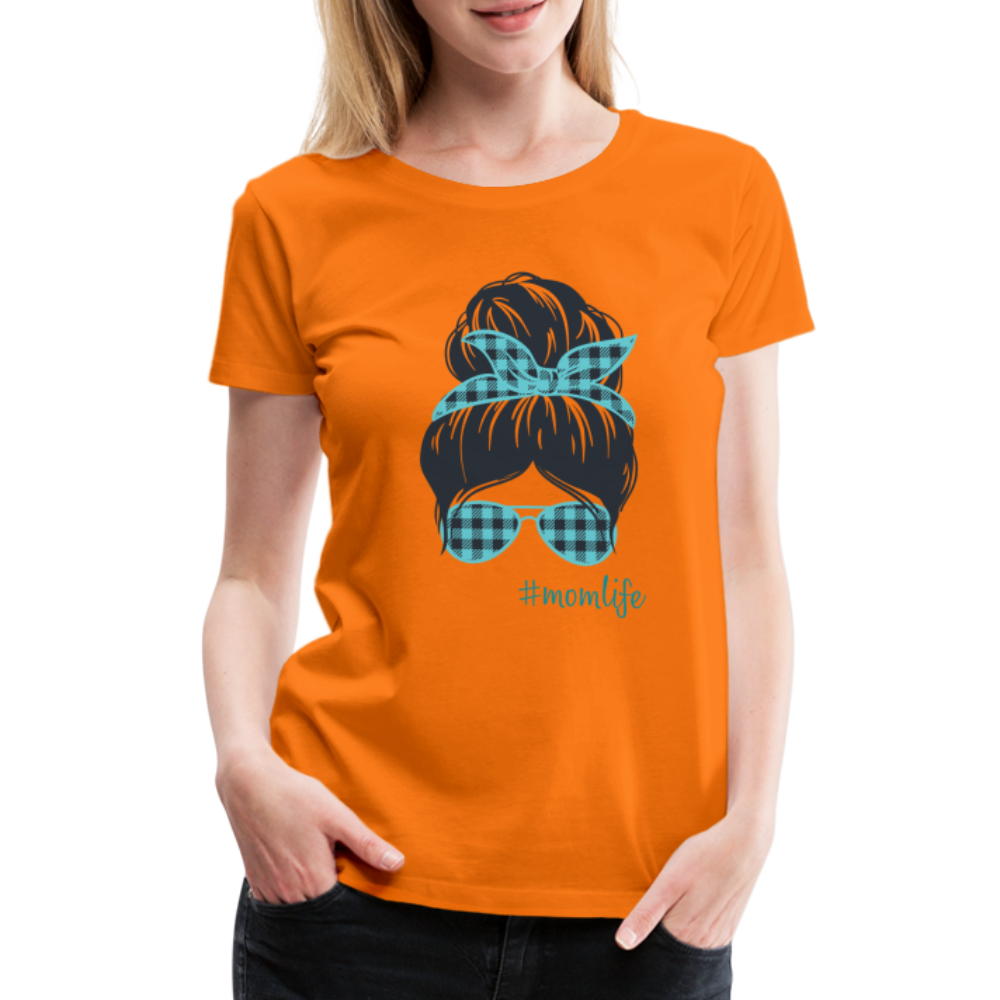 Frauen Premium T-Shirt - #momlife - Orange