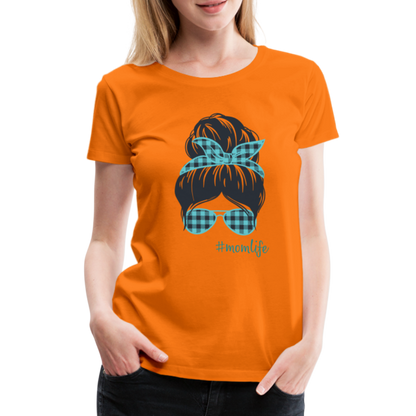 Frauen Premium T-Shirt - #momlife - Orange