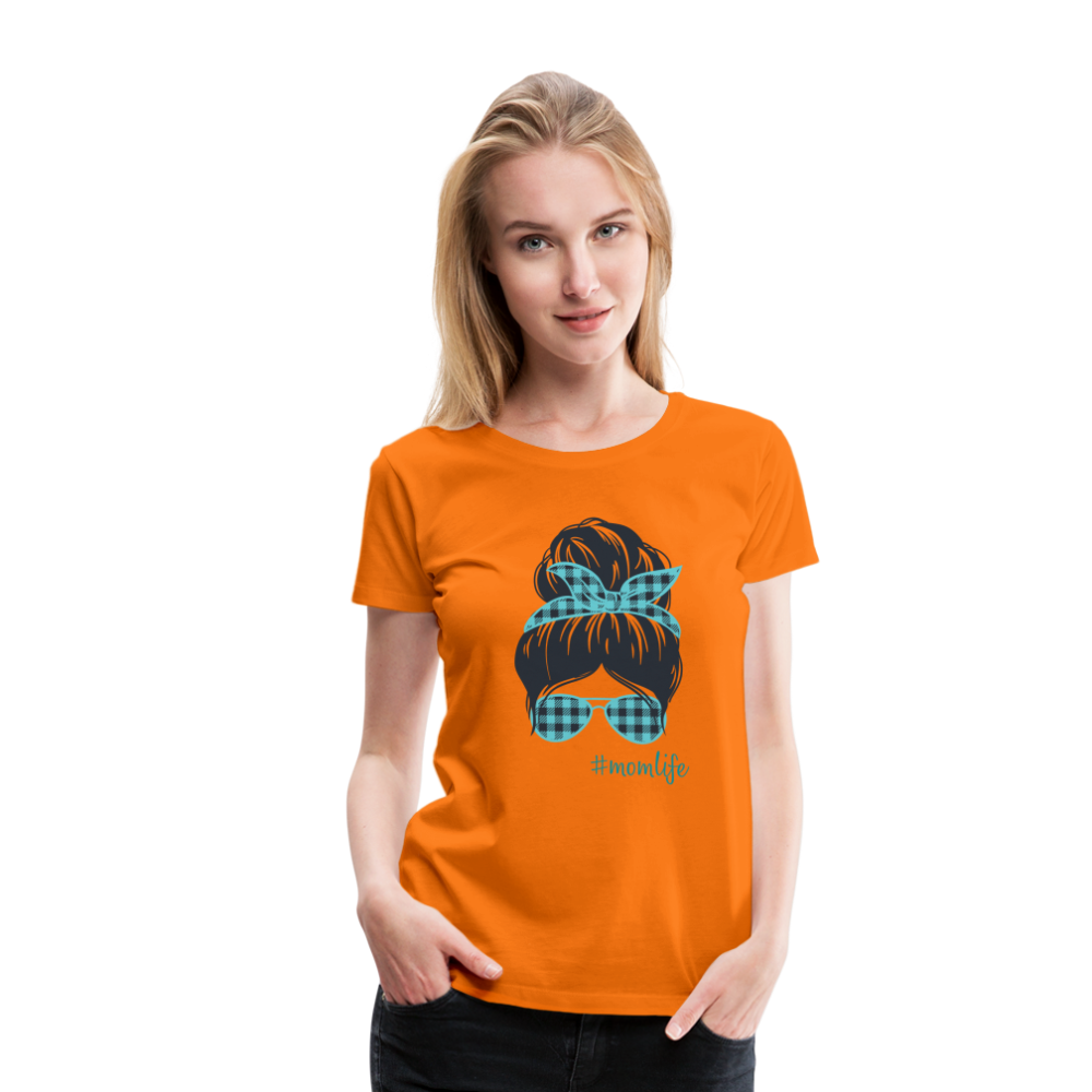 Frauen Premium T-Shirt - #momlife - Orange