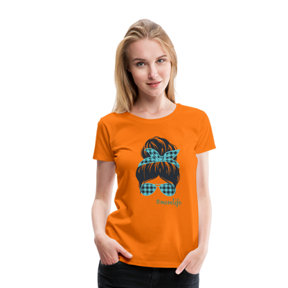 Frauen Premium T-Shirt - #momlife - Orange