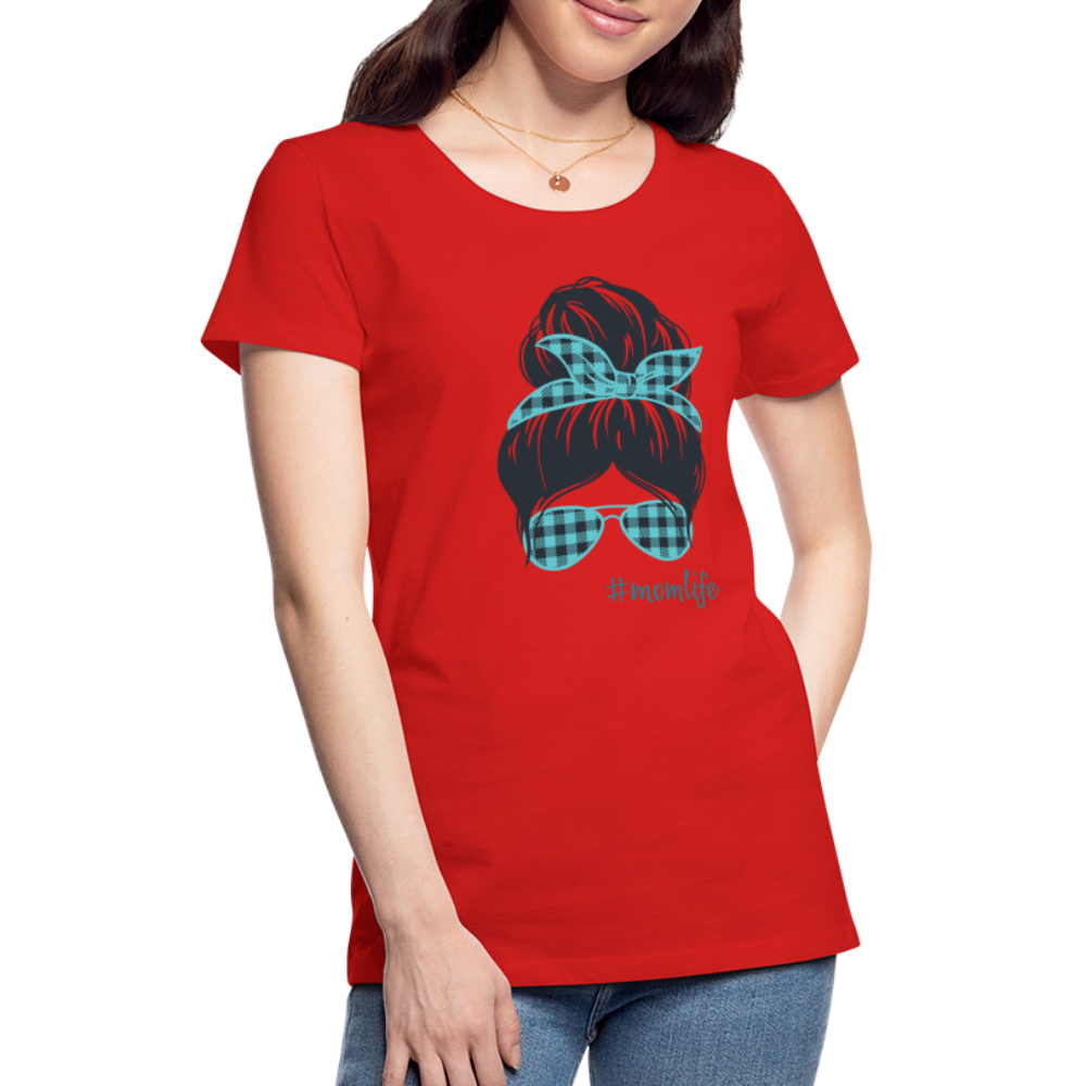 Frauen Premium T-Shirt - #momlife - Rot