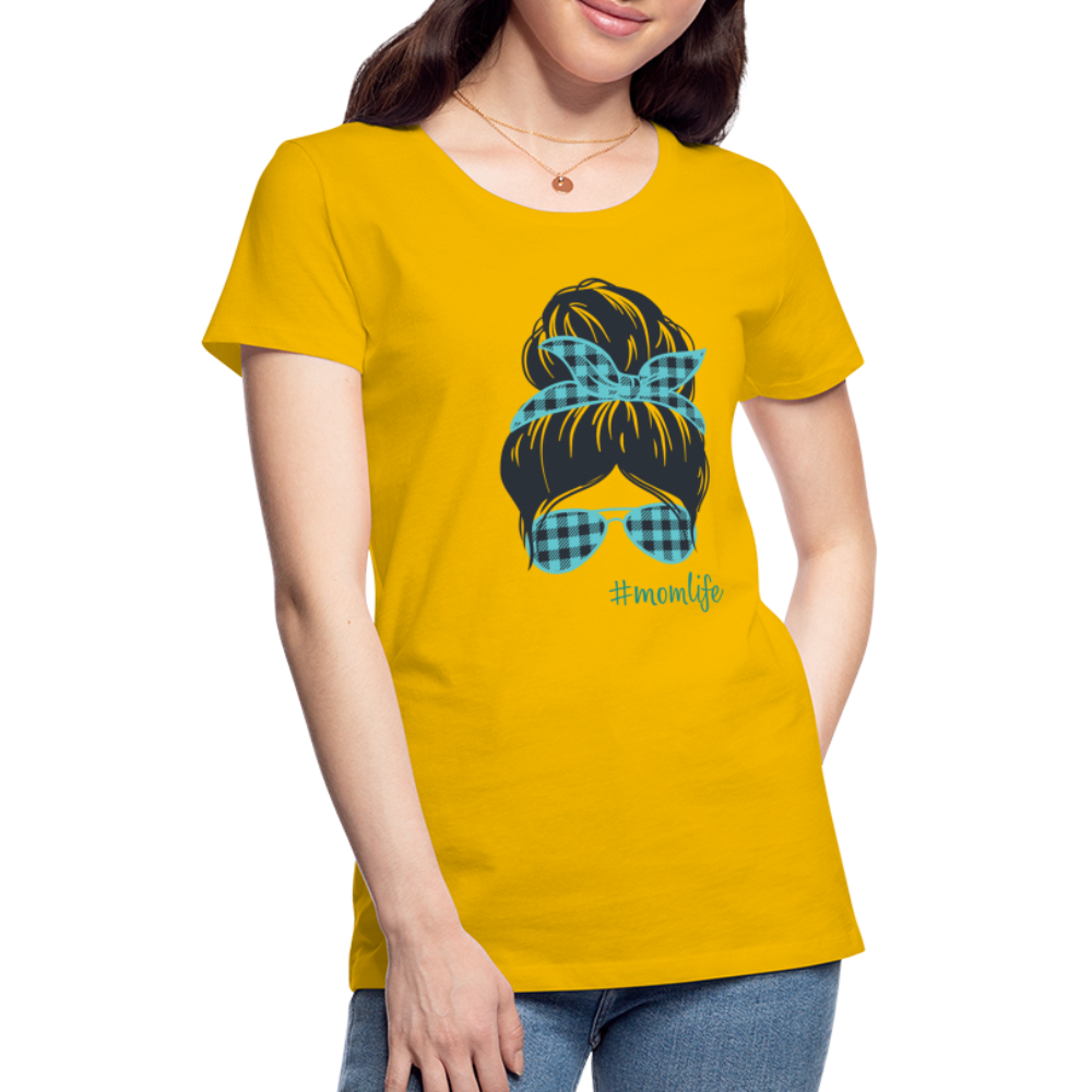 Frauen Premium T-Shirt - #momlife - Sonnengelb