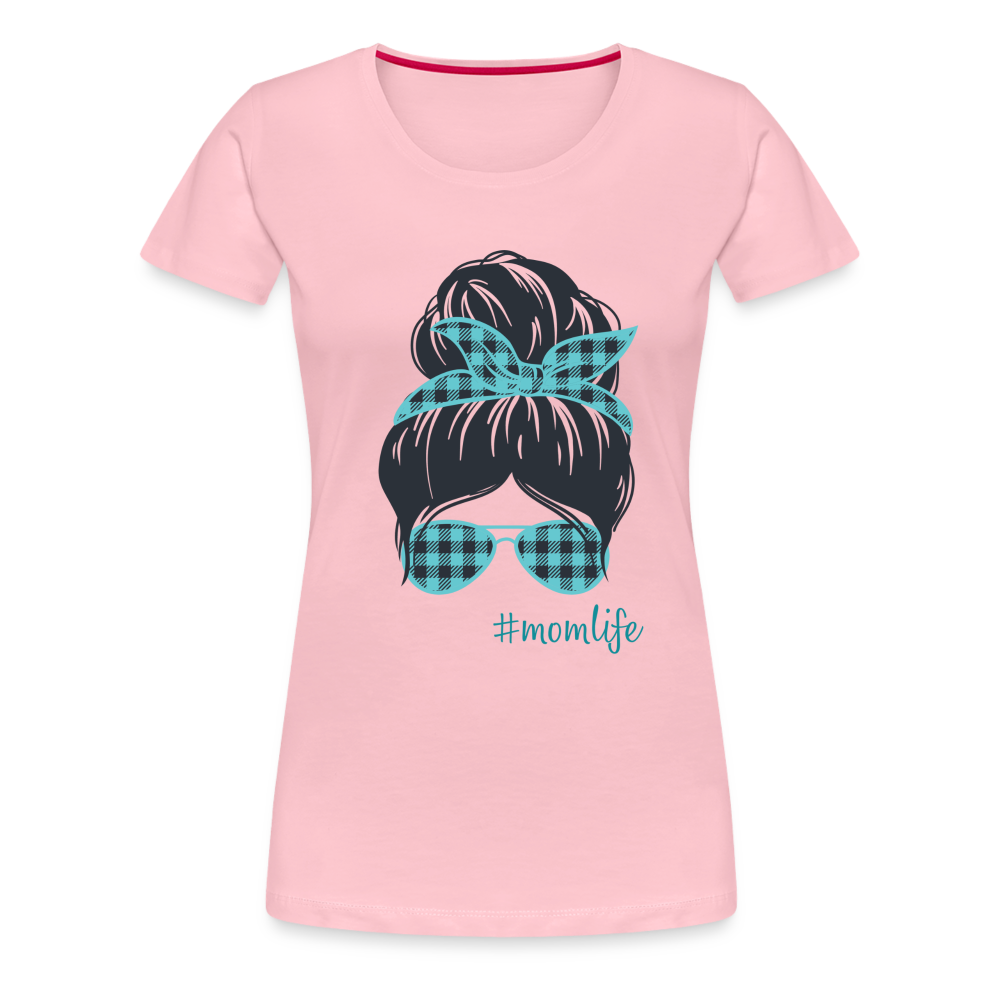 Frauen Premium T-Shirt - #momlife - Hellrosa