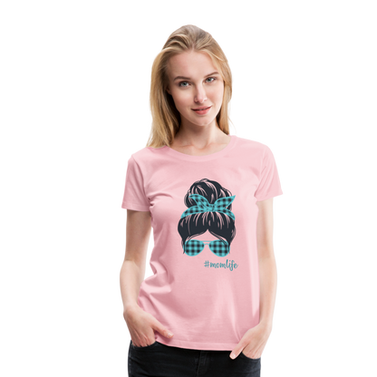 Frauen Premium T-Shirt - #momlife - Hellrosa