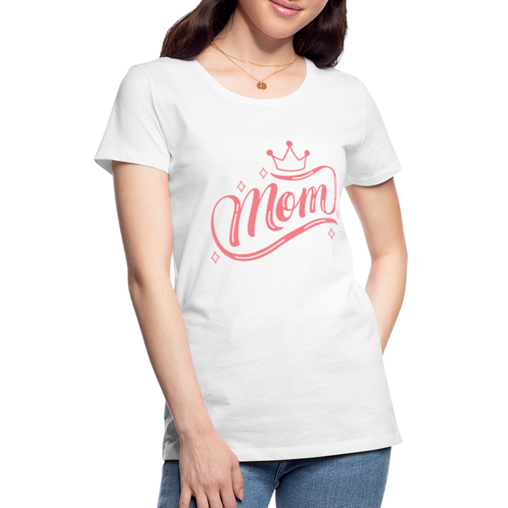 Frauen Premium T-Shirt - mom Design - weiß