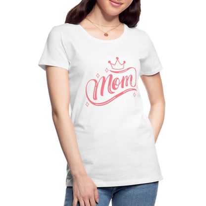 Frauen Premium T-Shirt - mom Design - weiß