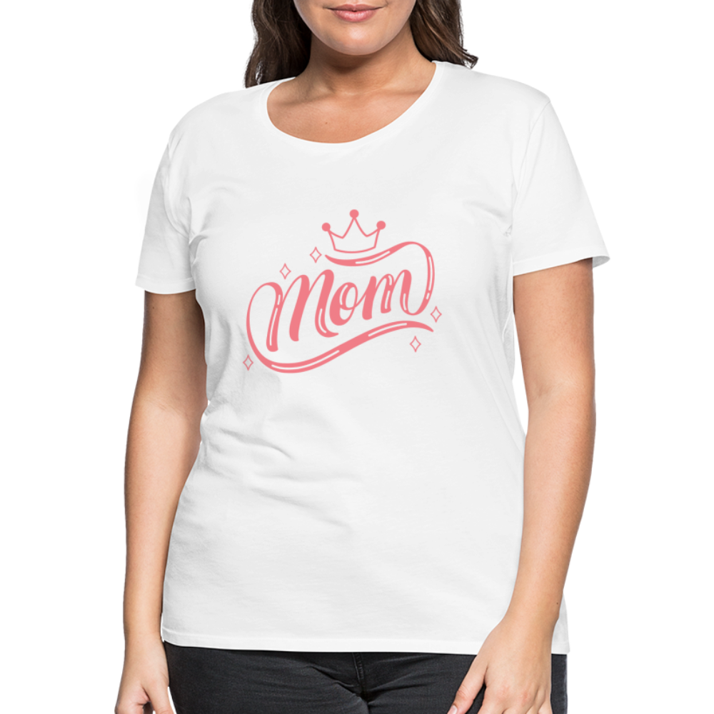 Frauen Premium T-Shirt - mom Design - weiß