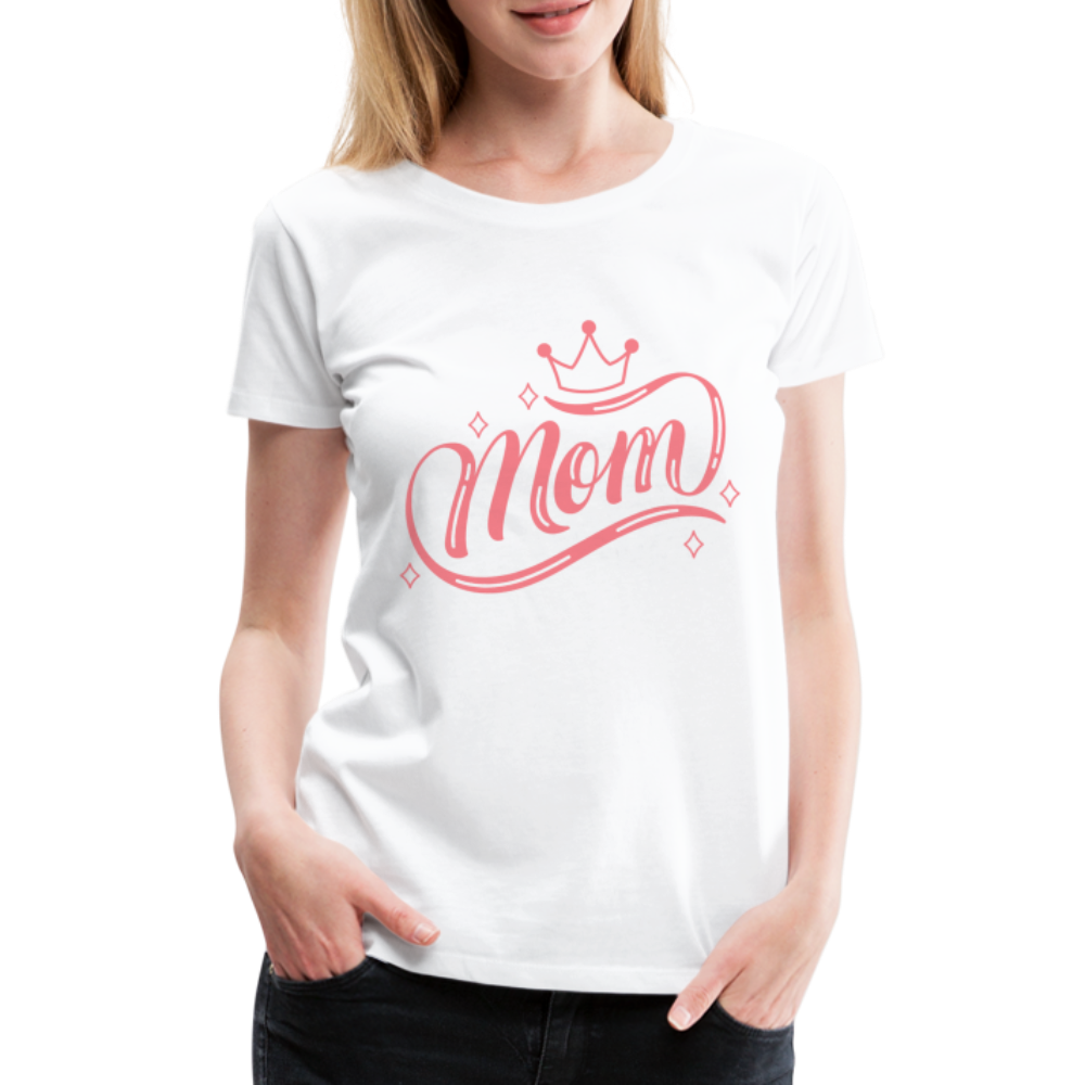 Frauen Premium T-Shirt - mom Design - weiß