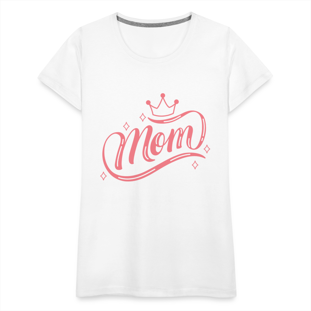 Frauen Premium T-Shirt - mom Design - weiß