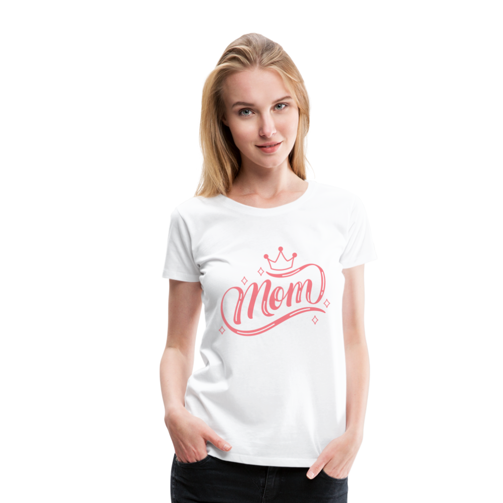 Frauen Premium T-Shirt - mom Design - weiß