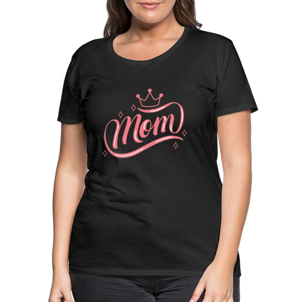 Frauen Premium T-Shirt - mom Design - Schwarz