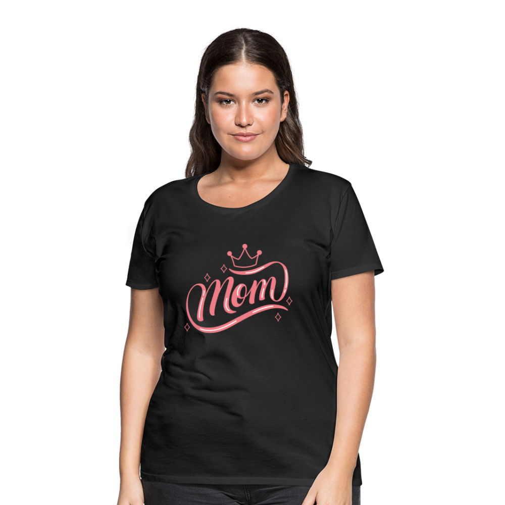 Frauen Premium T-Shirt - mom Design - Schwarz