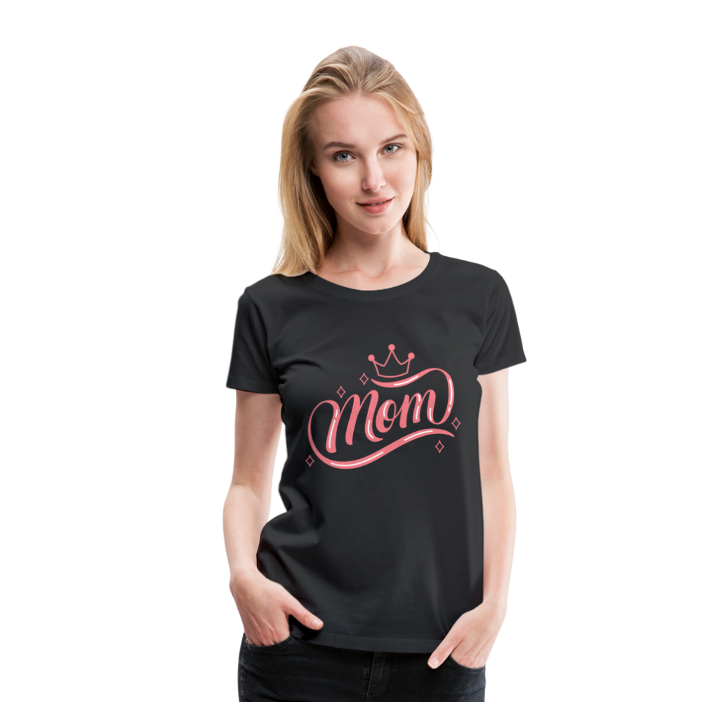 Frauen Premium T-Shirt - mom Design - Schwarz