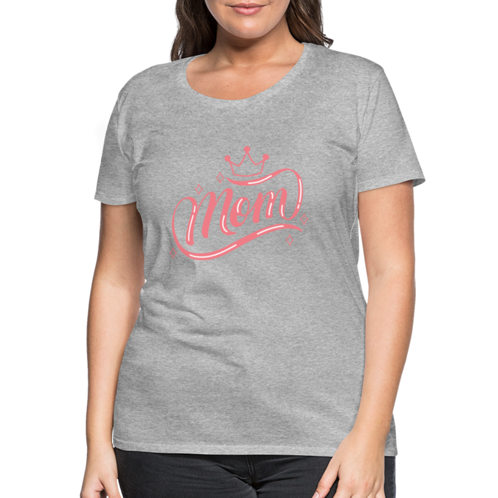 Frauen Premium T-Shirt - mom Design - Grau meliert