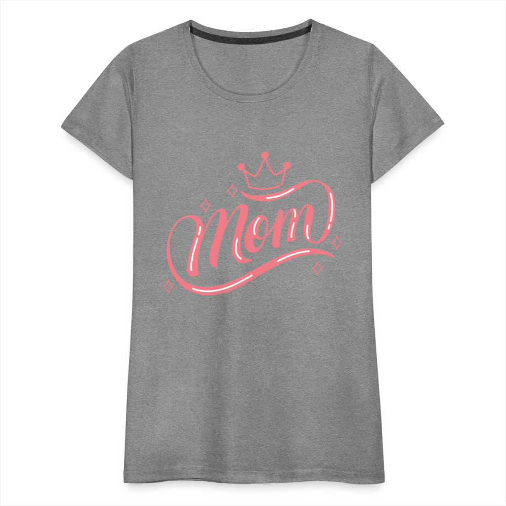 Frauen Premium T-Shirt - mom Design - Grau meliert