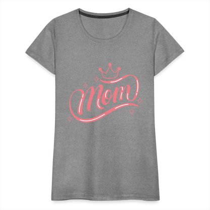 Frauen Premium T-Shirt - mom Design - Grau meliert