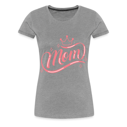 Frauen Premium T-Shirt - mom Design - Grau meliert