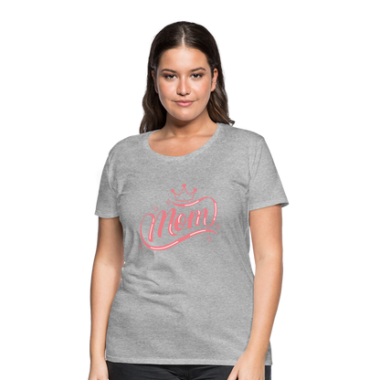 Frauen Premium T-Shirt - mom Design - Grau meliert