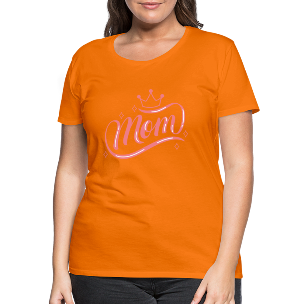 Frauen Premium T-Shirt - mom Design - Orange