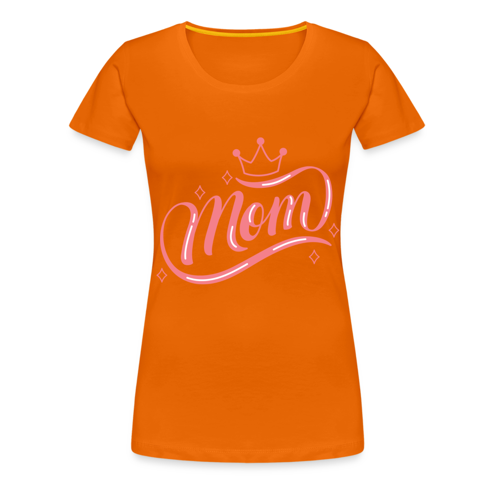 Frauen Premium T-Shirt - mom Design - Orange