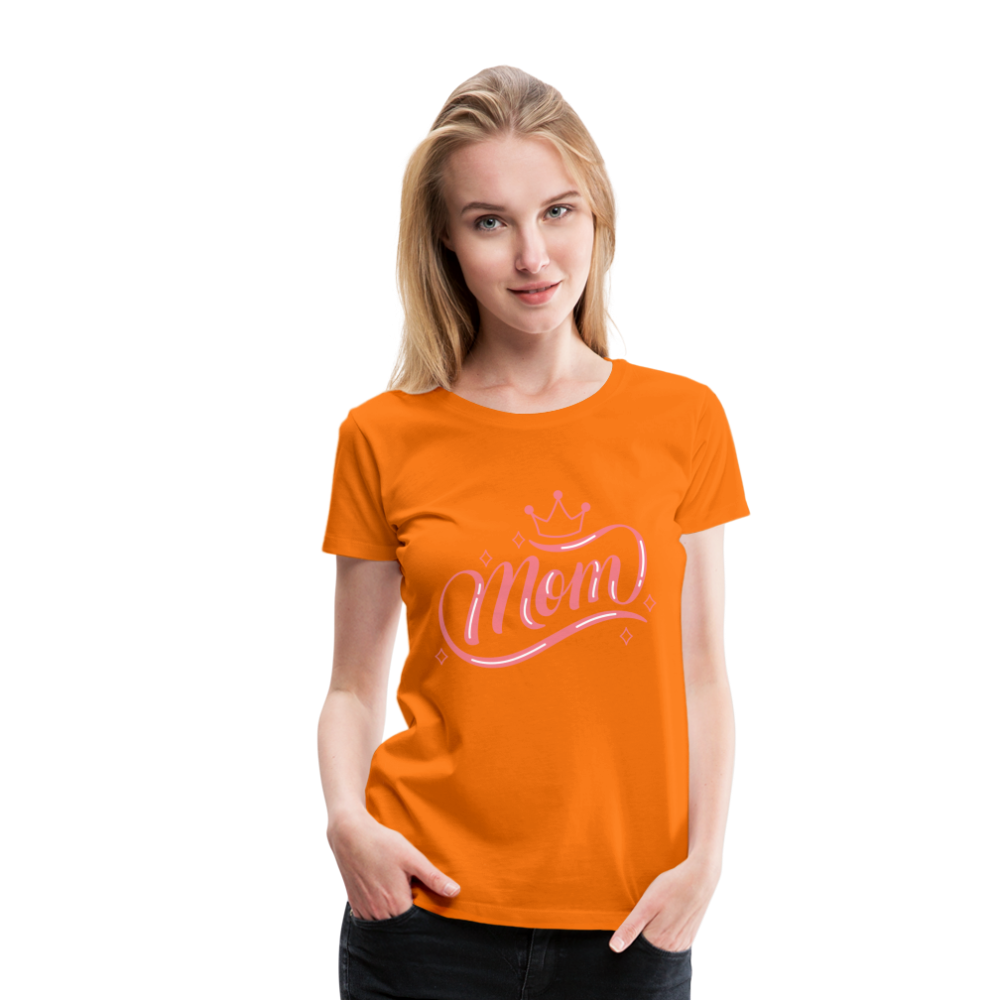 Frauen Premium T-Shirt - mom Design - Orange