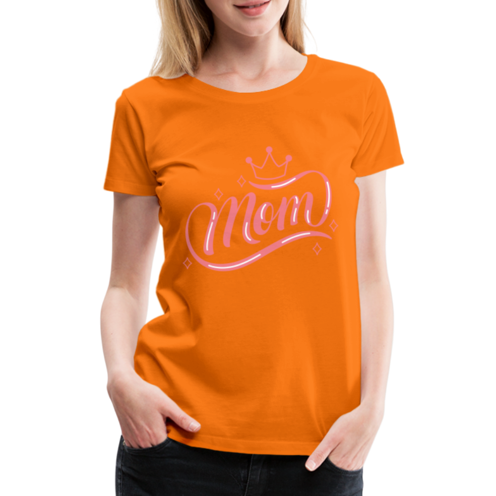 Frauen Premium T-Shirt - mom Design - Orange