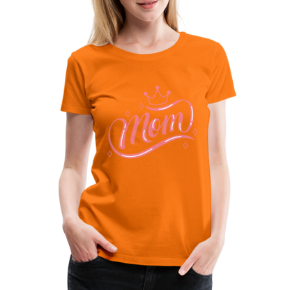 Frauen Premium T-Shirt - mom Design - Orange