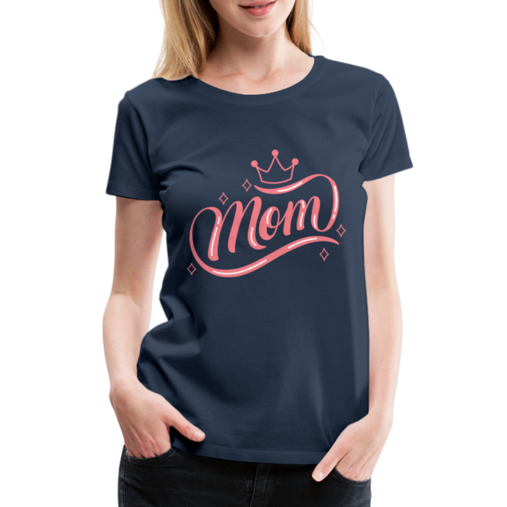 Frauen Premium T-Shirt - mom Design - Navy