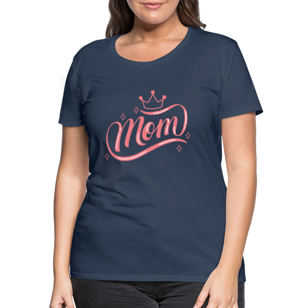 Frauen Premium T-Shirt - mom Design - Navy