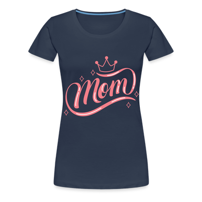 Frauen Premium T-Shirt - mom Design - Navy